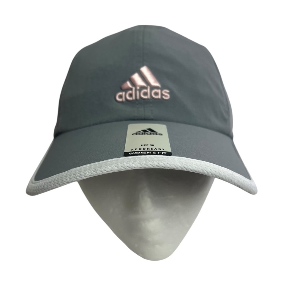 adidas Women’s Fit Baseball Cap AEROREADY UPF 50 Color Gray/White Adjustable